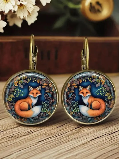 Boucles d'oreilles Dôme de Verre Animal Fantaisiste