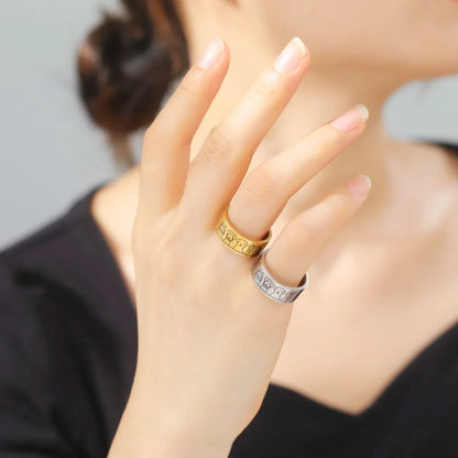 Bague Chien Large en Acier Inoxydable – Design Gravure pour Femme