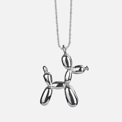 Collier Pendentif Chien Ballon Ton Or