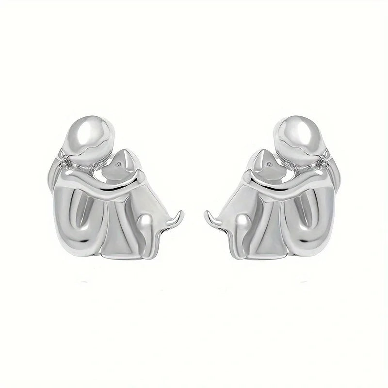 Boucles d'oreilles Câlin Bicolores Argent et Or