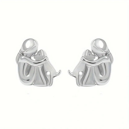 Boucles d'oreilles Câlin Bicolores Argent et Or