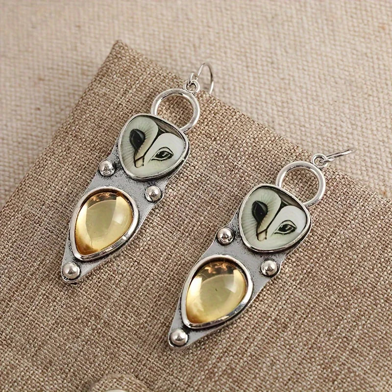 Boucles d'oreilles Tomettes Boho Hibou – Sans Nickel pour Oreilles Sensibles