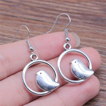 Boucles d'oreilles Tomettes Charme Oiseau Vintage – Bijou Boho Fait Main