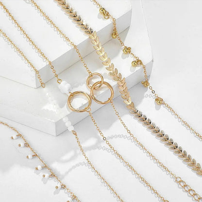 Pack de bracelets boho en or