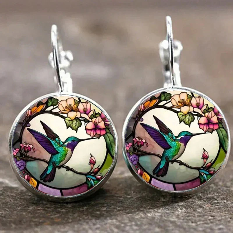 Collier Pendentif Colibri Dôme de Verre