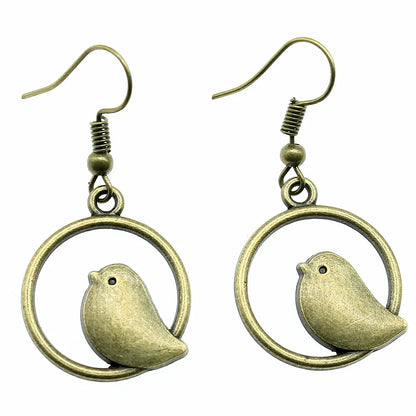 Boucles d'oreilles Tomettes Charme Oiseau Vintage – Bijou Boho Fait Main