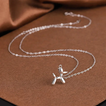 Collier Pendentif Chien Ballon Ton Or