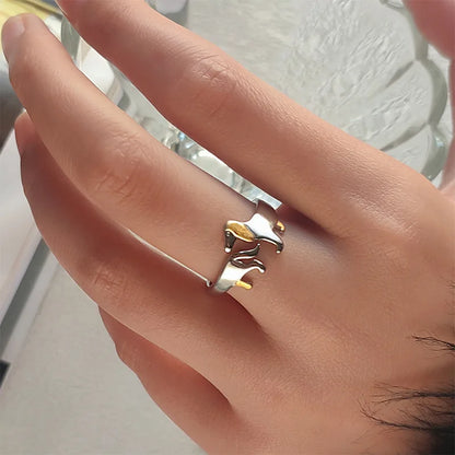 Bague Teckel en Argent Sterling 925 – Taille Réglable