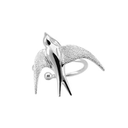Magnifiques Boucles d'oreilles à Pince Hirondelle Argent