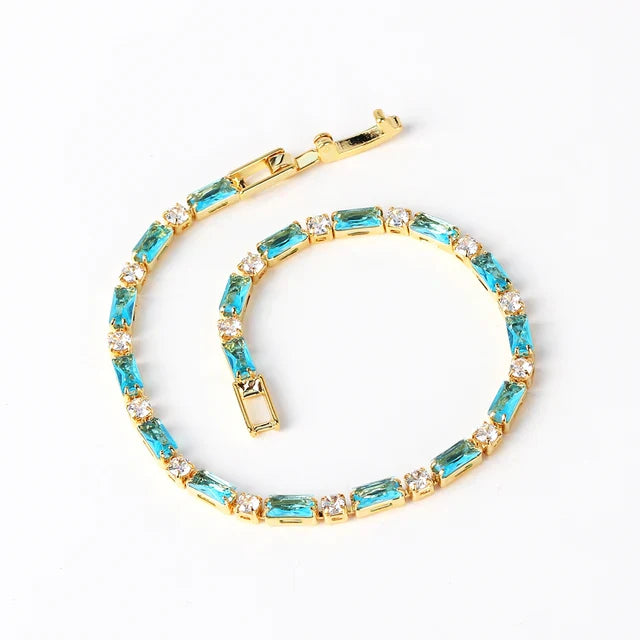 Bracelet avec Pierre Turquoise Naturelle | Or