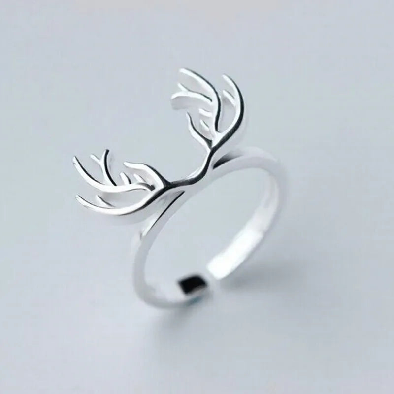 Bague Bois de Cerf Argent Sterling