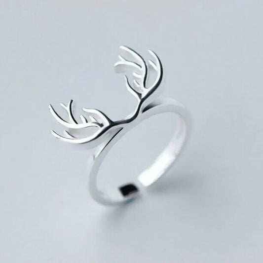 Bague Bois de Cerf Argent Sterling