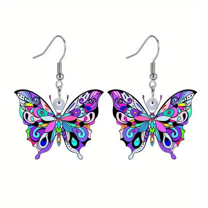 Boucles d'oreilles Papillon Colorées pour Femme
