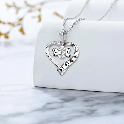 Coffret Bijou 2 Pièces avec Charmes Patte, Cœur et Os