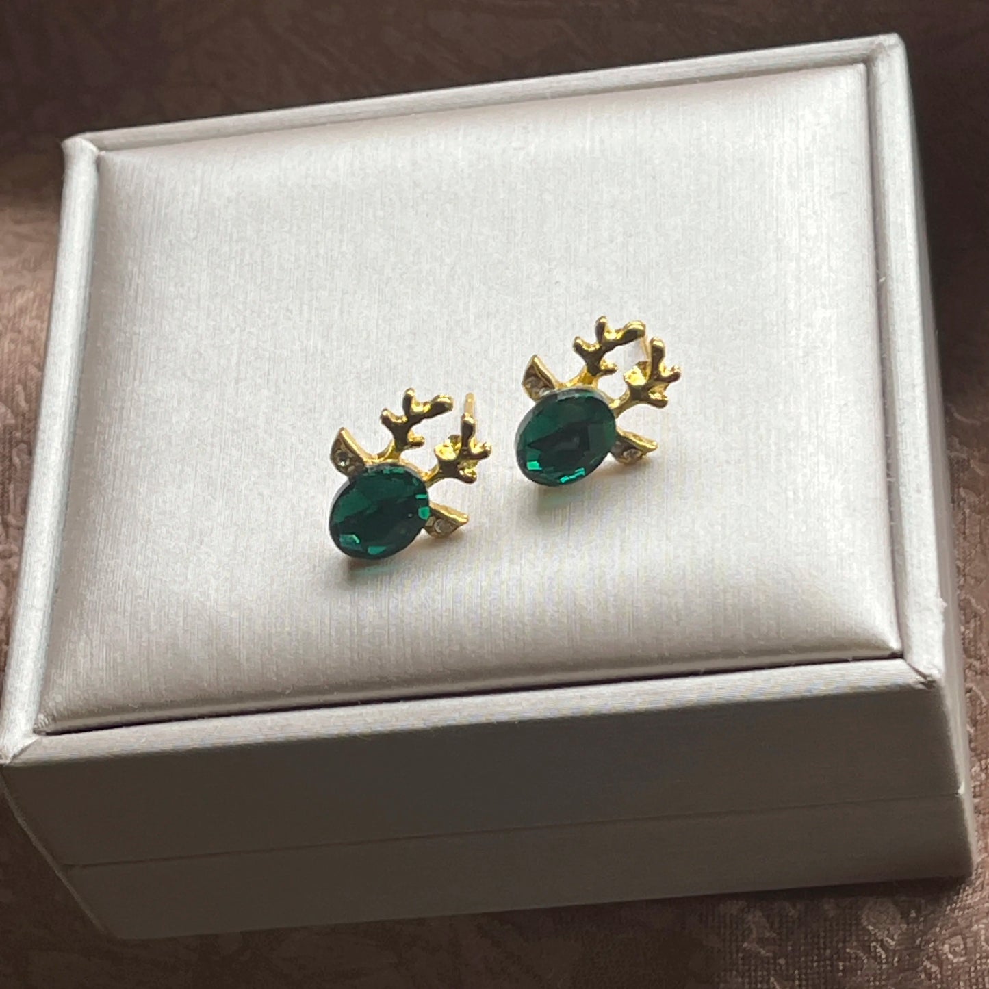 Boucles d'oreilles Fêtes Renne Cristal