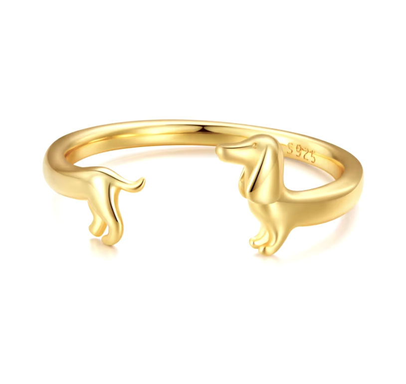 Bague Enveloppante Teckel - Pour l'Amour de Ton Chiot