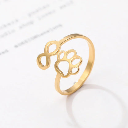 Bague Patte Infini Réglable – Acier Inoxydable