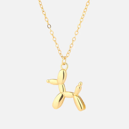 Collier Pendentif Chien Ballon Ton Or