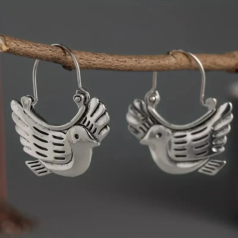 Boucles d'oreilles Tomettes d'Oiseau Boho – Ton Argent