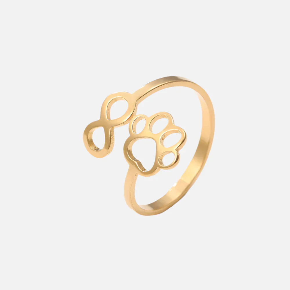 Bague Patte Infini Réglable – Acier Inoxydable