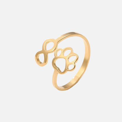 Bague Patte Infini Réglable – Acier Inoxydable