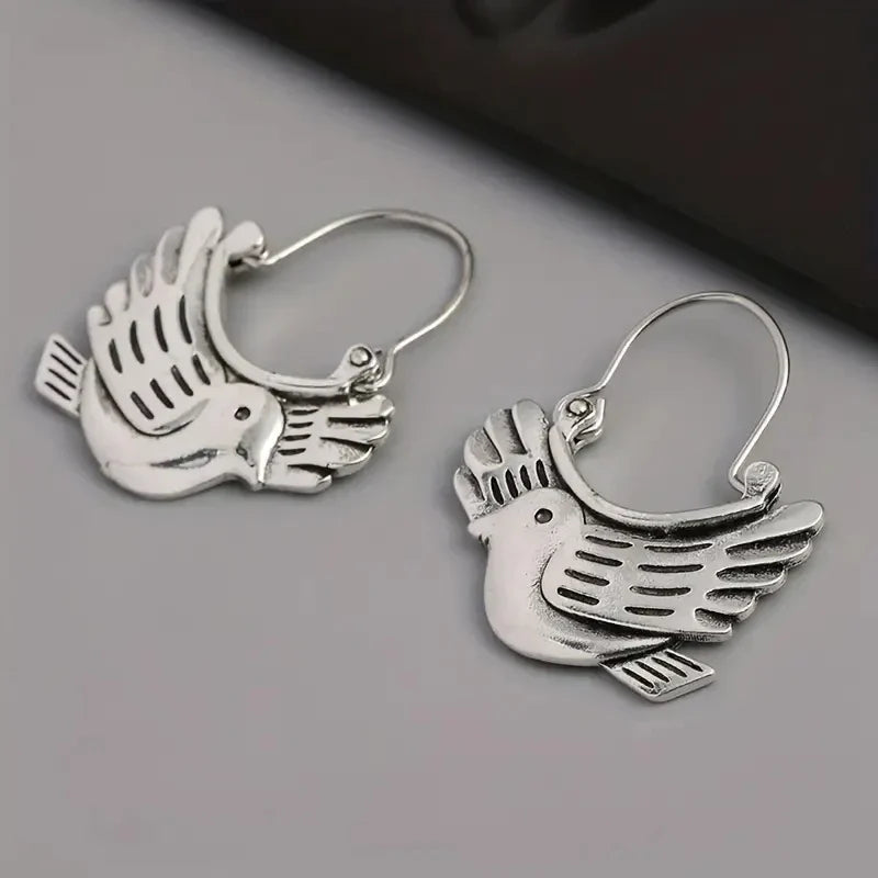 Boucles d'oreilles Tomettes d'Oiseau Boho – Ton Argent