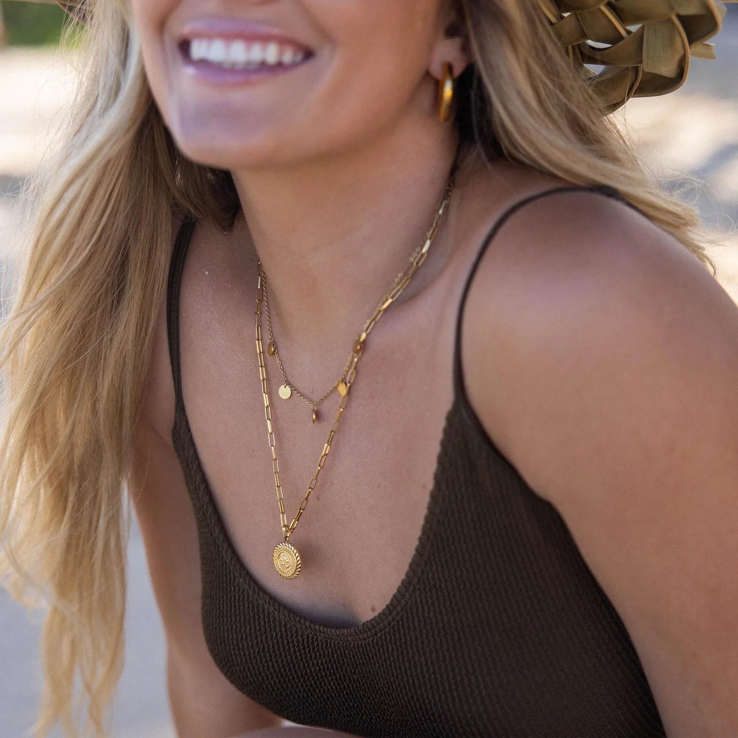 Collier Funky Buddha | Or Blanc