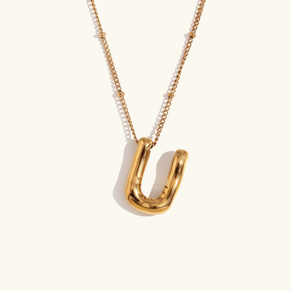 Collier personnalisé initiale avec bulles