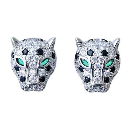 Boucles d'oreilles Tomettes Léopard Coloré Cristal
