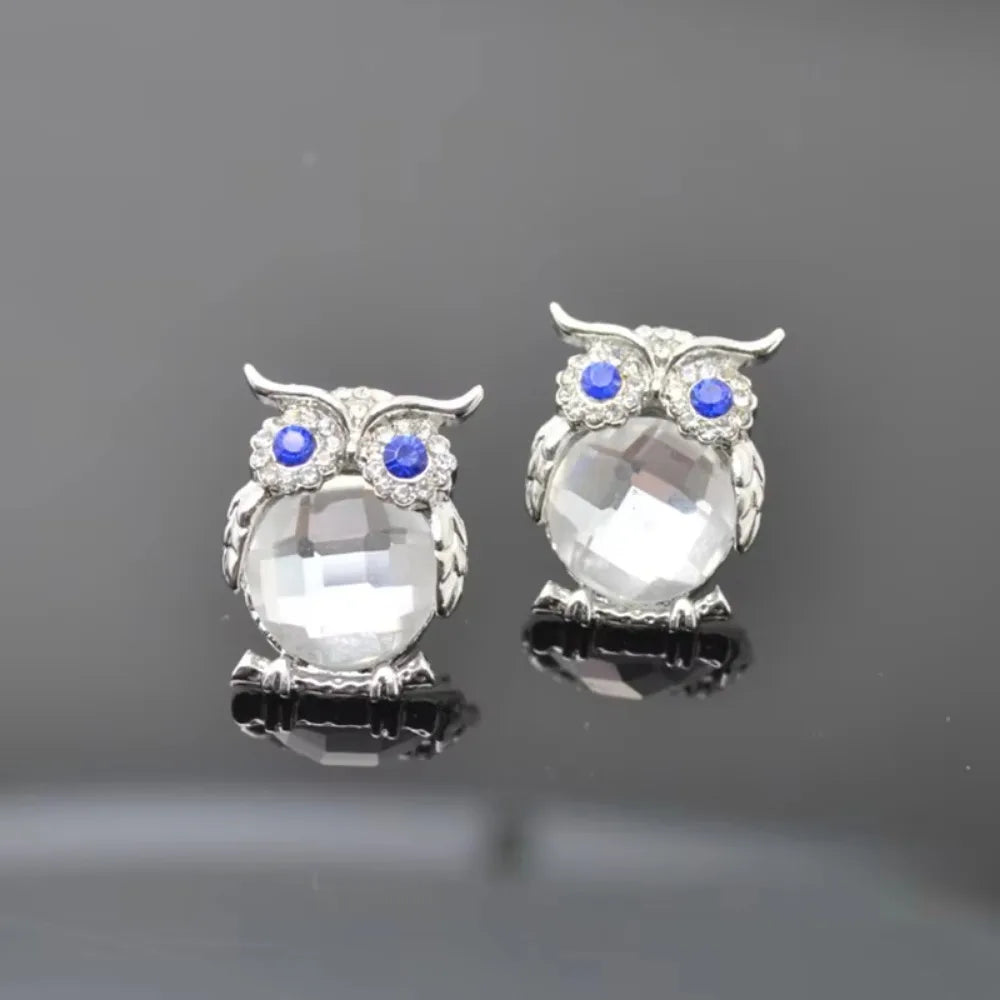 Collier Pendentif Hibou Cristal