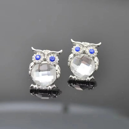 Collier Pendentif Hibou Cristal