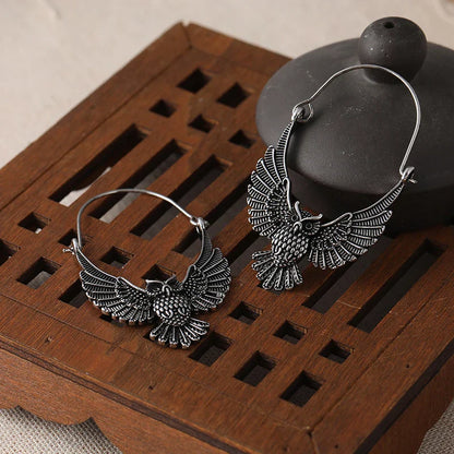 Boucles d'oreilles Tomettes Hibou Bohème Vintage