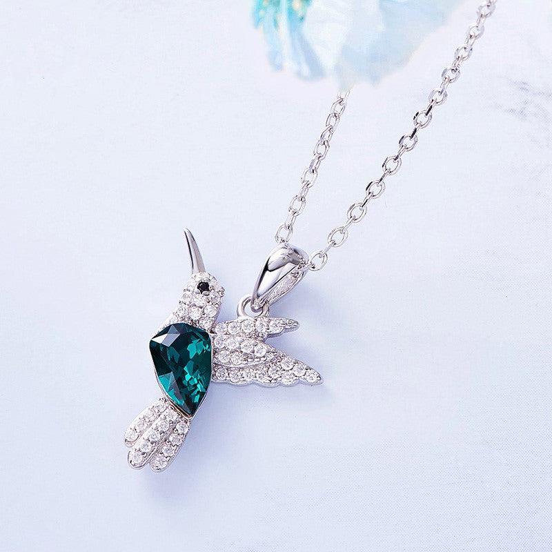 Collier Colibri Étincelant avec Zircone