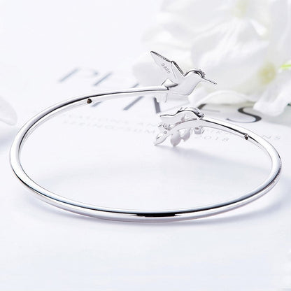 Bague Colibri Réglable avec Diamant Rhinestone