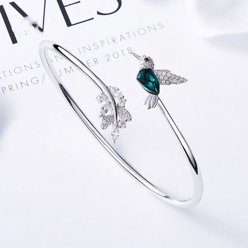 Bague Colibri Réglable avec Diamant Rhinestone