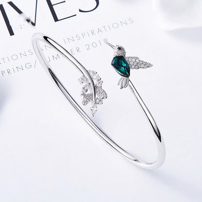 Bague Colibri Réglable avec Diamant Rhinestone