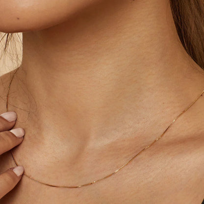 Collier Bodega Box | Or Blanc