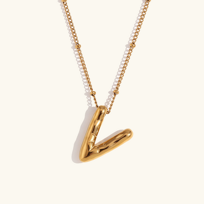 Collier personnalisé initiale avec bulles