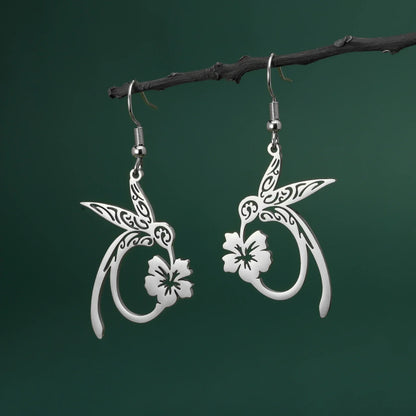 Boucles d'oreilles Colibri Esprit Acier Inoxydable