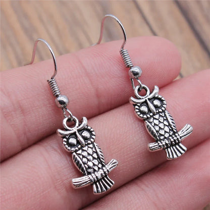 Boucles d'oreilles Tomettes Hibou Bohème Vintage