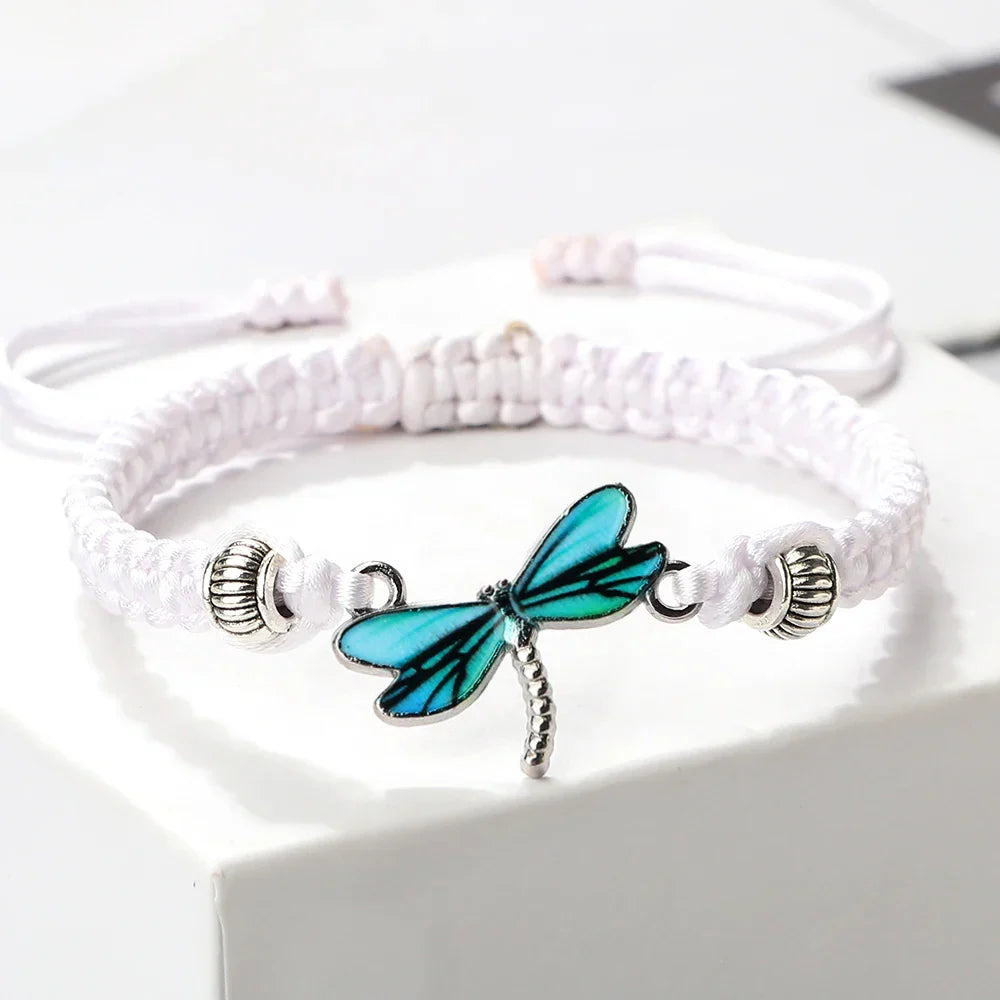 Bracelet Tissé Main Rêves de Libellule