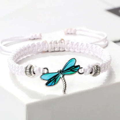 Bracelet Tissé Main Rêves de Libellule