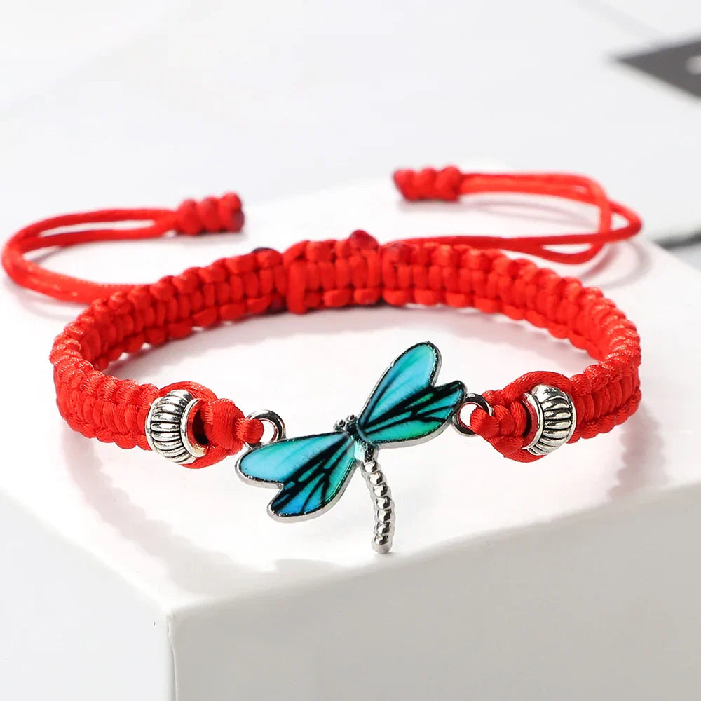 Bracelet Tissé Main Rêves de Libellule
