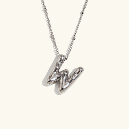 Collier personnalisé initiale avec bulles