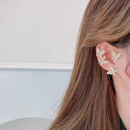 Boucles d'oreilles croissant Jardin de Papillons