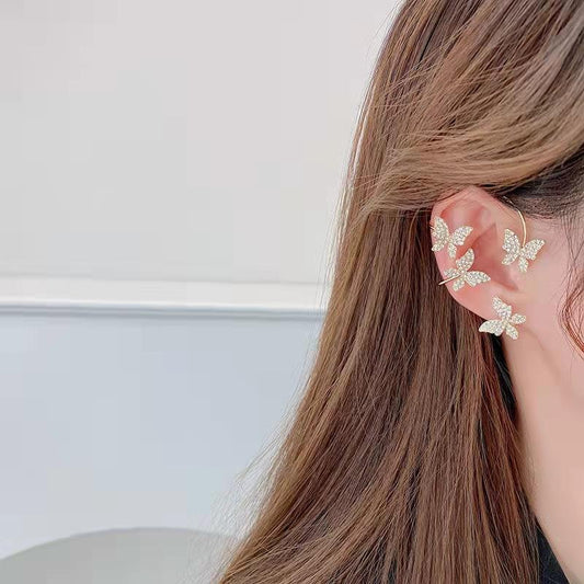 Boucles d'oreilles croissant Jardin de Papillons