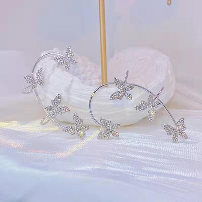 Boucles d'oreilles croissant Jardin de Papillons