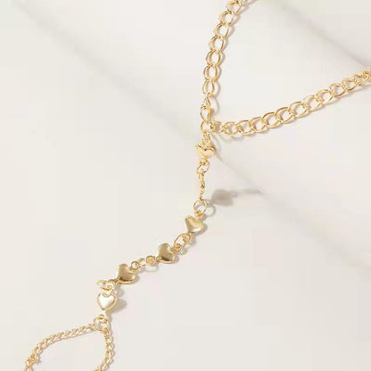 Bague chaîne doigts Cœurs Vivants