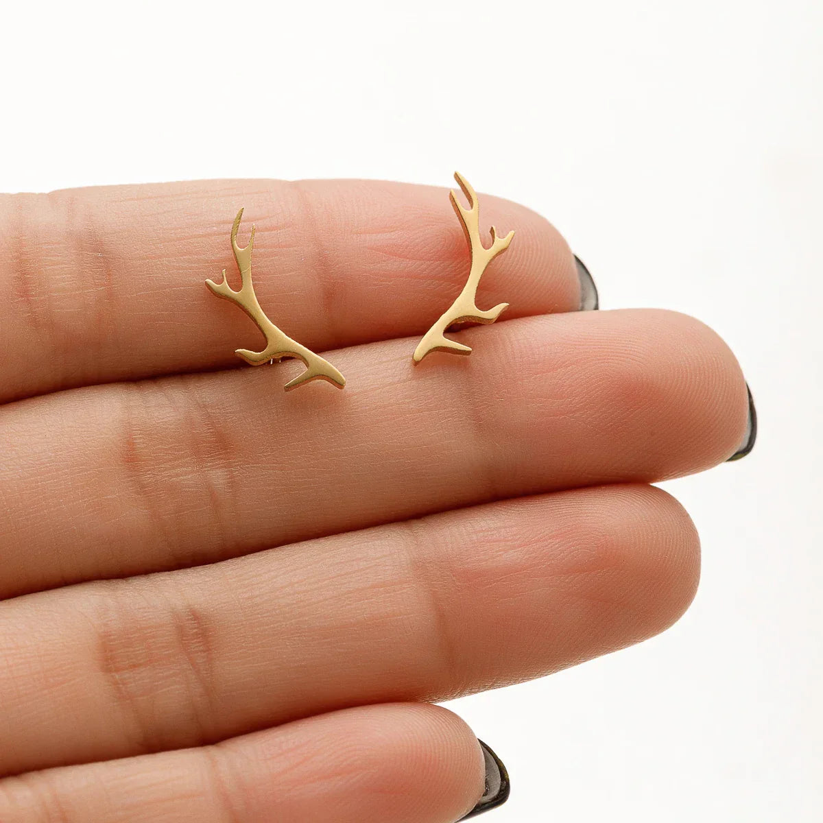 Boucles d'oreilles Fines Bois de Cerf