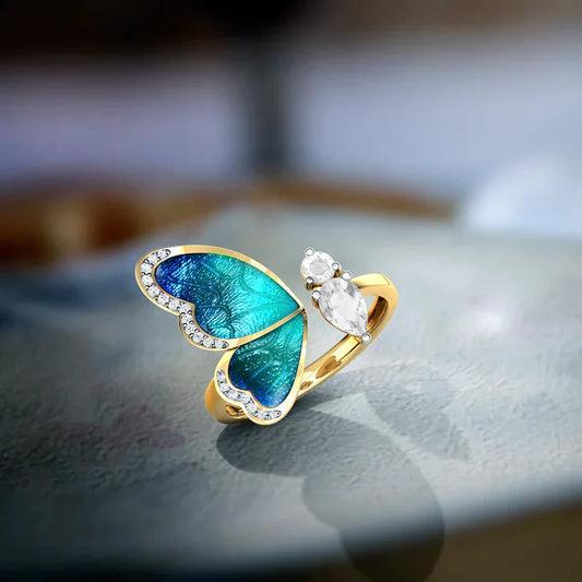 Bague Rêves de Papillon Bleu